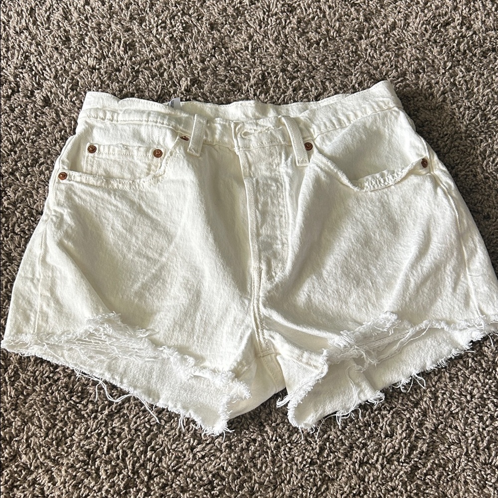 Levi's White Jean Shorts for Women